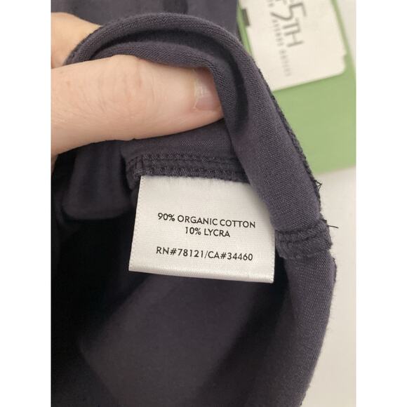 NWT Eileen Fisher Organic Cotton Lycra Twilight Blue Round Neck Tank Top Small - Picture 5 of 9